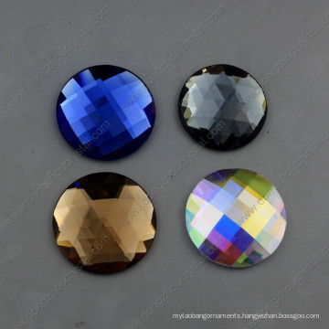 30mm Round Glass Stone Flat Back Jewelry Stones